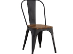 RELIX WOOD ΚΑΡΕΚΛΑ ΜΕΤΑΛΛΟ ΒΑΦΗ ΜΑΥΡΟ EXTRA MATTE, ΚΑΘΙΣΜΑ DARK OAK, ΣΤΟΙΒΑΖΟΜΕΝΗ