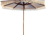ΟΜΠΡΕΛΑ ΞΥΛΙΝΗ Φ250CM, ΠΛΕΚΤΟ ΜΑΚΡΑΜΕ ΜΠΕΖ