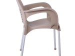 LARA-II ΠΟΛΥΘΡΟΝΑ DINING ΣΤΟΙΒΑΖΟΜΕΝΗ, ALU SILVER, PP TORTORA