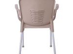 LARA-II ΠΟΛΥΘΡΟΝΑ DINING ΣΤΟΙΒΑΖΟΜΕΝΗ, ALU SILVER, PP TORTORA