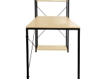 ΓΡΑΦΕΙΟ Η/Υ ΜΕ 4 ΡΑΦΙΑ ΜΕΤΑΛΛΟ ΒΑΦΗ ΜΑΥΡΟ, MELAMINE BEECH