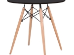 ART WOOD ΤΡΑΠΕΖΙ, ΠΟΔΙΑ ΟΞΙΑ ΦΥΣΙΚΟ, ΕΠΙΦΑΝΕΙΑ MDF ΜΑΥΡΟ