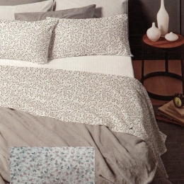 Σετ Φανελένια Σεντόνια King Size ΑΝΘΗ με Λάστιχο 240×290 cm