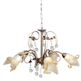 Φωτιστικό Οροφής 5300-5 60x40cm 5xΕ14 Bronze Inlight