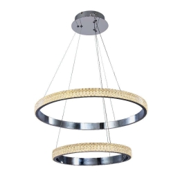 Φωτιστικό Οροφής Led 6033-A Φ60cm 7500Lm Chrome Inlight