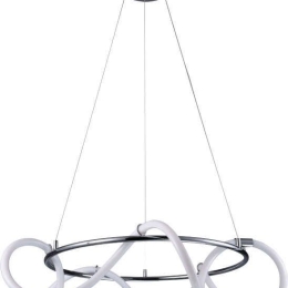 Φωτιστικό Οροφής Led 6017-Β 60cm 4800Lm Chrome Inlight Μέταλλο