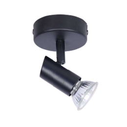 Φωτιστικό Οροφής-Σποτ 9077-1 8x7cm 1xGU10 Black Inlight