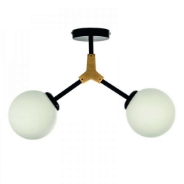 Φωτιστικό Οροφής-Πλαφονιέρα 6167-2 110x70cm 2xG9 Black-Gold Inlight Μέταλλο,Γυαλί