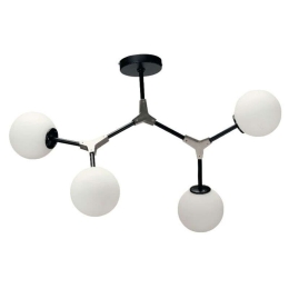 Φωτιστικό Οροφής 6167-4 110x70cm 4xG9 Black-Silver Inlight Μέταλλο,Γυαλί