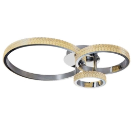 Φωτιστικό Οροφής-Πλαφονιέρα Led 6035 L45cm 7500Lm Chrome Inlight Αλουμίνιο