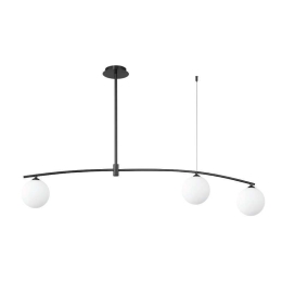 Φωτιστικό Οροφής-Ράγα 6037-3 110x67cm 3xG9 Black-White Inlight Μέταλλο,Γυαλί