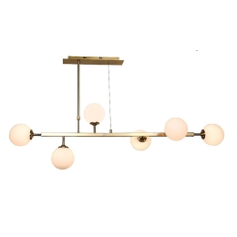 Φωτιστικό Οροφής-Ράγα 6192 130x70cm 6xG9 Gold Inlight Μέταλλο,Γυαλί