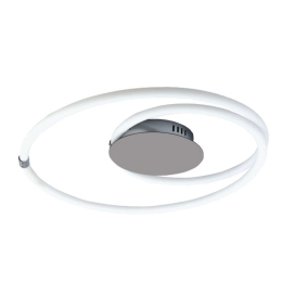 Πλαφονιέρα Οροφής 42011-CH 60x10cm Led 3200Lm 40W 3000K Chrome Inlight