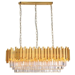 Φωτιστικό Οροφής 6069-12 100x30cm 12xE14 Clear-Gold Inlight