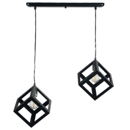 Φωτιστικό Οροφής - Ράγα 4400-2-BL 16x40x120cm 2xE27 Black Inlight