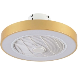 Ανεμιστήρας Οροφής Chilko 101000360 Με Φως Led Και Τηλεχειριστήριο Φ50x19cm 36W Gold Inlight Διάμετρος 50cm