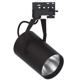 Σποτ Τριφασικής Ράγας T00901-BL Φ10x28cm Led 2500lm 30W 3000K Black Inlight