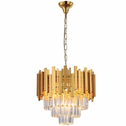 Φωτιστικό Οροφής 6068-4 40x35cm 4xE14 Clear-Gold Inlight