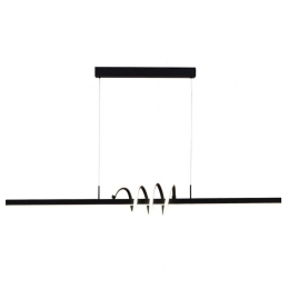 Φωτιστικό Οροφής - Ράγα 6075-BL 120cm Led 3400lm 40W Black Inlight