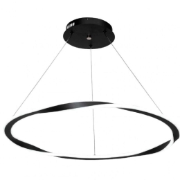 Φωτιστικό Οροφής 6079-BL Φ60cm Led 5100lm 60W Black Inlight