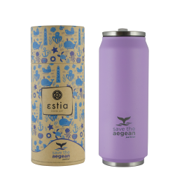 Ισοθερμικό Δοχείο Καφέ 01-8581 Save Aegean 500Ml Ανοξείδωτο Ατσάλι Matte Purple Estia