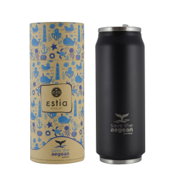 Ισοθερμικό Δοχείο Καφέ 01-7843 Save Aegean 500Ml Ανοξείδωτο Ατσάλι Black Estia