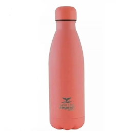 Ισοθερμικό Μπουκάλι Travel Flask 01-9861 Save Aegean 500Ml Ανοξείδωτο Ατσάλι Pastel Coral Estia