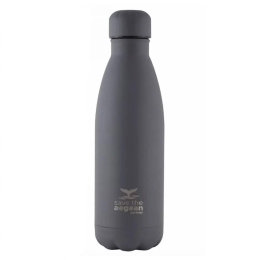 Ισοθερμικό Μπουκάλι Travel Flask 01-8550 Save Aegean 500Ml Ανοξείδωτο Ατσάλι Matte Grey Estia