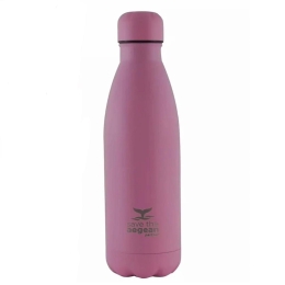 Ισοθερμικό Μπουκάλι Travel Flask 01-7812 Save Aegean 500Ml Ανοξείδωτο Ατσάλι Pink Estia