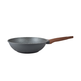 Τηγάνι Wok 01-1223 Stone 28Cm Χυτό Αλουμίνιο Anthracite Estia 28cm Αλουμίνιο