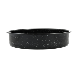 Ταψί Εμαγιέ 01-9083 Στρογγυλό 36X6Cm Μέταλλο Black Estia Αλουμίνιο