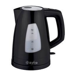 Βραστήρας Ηλεκτρικός Plus 06-10096 1.7Lt 2200W Black Estia Πλαστικό