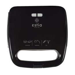 Τοστιέρα 2 Θέσεων Plus 06-10027 750W Black Estia Μέταλλο,Πλαστικό