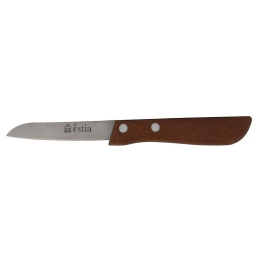 Μαχαίρι Αποφλοίωσης Με Ξύλινη Λαβή 01-6938 17.5cm Silver-Brown Estia Ανοξείδωτο Ατσάλι
