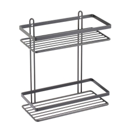 Εταζέρα 2 Θέσεων Elegant 02-8703 25x12x27.5cm Black Estia Ανοξείδωτο Ατσάλι