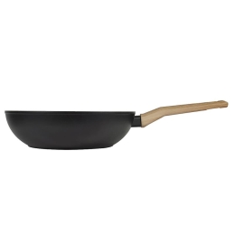 Τηγάνι Γουόκ Αντικολλητικό Earth 01-10171 Φ28cm Black Estia 28cm Αλουμίνιο