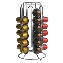 Βάση Για Κάψουλες Nespresso 01-1551 12,2x12,2x25,3cm Silver Estia Μέταλλο