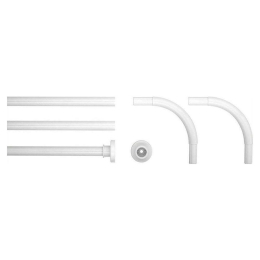 Βραχίονας Μπάνιου Γωνιακός 02-10799 90x90cm White Estia 90X90cm Αλουμίνιο