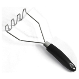 Πρέσα Πατάτας Με Λαβή Σιλικόνης 01-2947 26cm Black-Silver Estia Ανοξείδωτο Ατσάλι