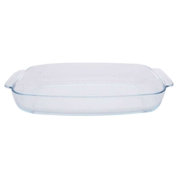 Ταψί Πυρίμαχο Ορθογώνιο Crystal 01-10607 34x22x6cm Clear Estia Γυαλί