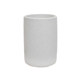 Ποτηροθήκη Clay 02-11482 7,7x7,7x11,3cm White Estia Πηλός