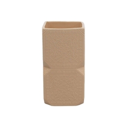 Ποτηροθήκη Feng Shui 02-11468 6,7x6,7x12,9cm Beige Estia Πηλός