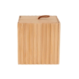 Κουτί Αποθήκευσης Και Οργάνωσης Μπάνιου Bamboo Essentials 02-13165 9x9x8cm Natural Estia Bamboo