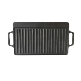 Πλάκα Ψησίματος Μαντεμένια Iron 01-4521 24x47cm Black Estia Μαντέμι