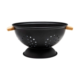 Σουρωτήρι Ζυμαρικών  Bamboo Essentials 01-12915 24x24x13,7cm Black Estia Μέταλλο,Bamboo