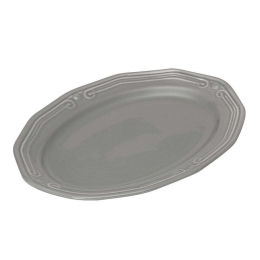 Πιατέλα Σερβιρίσματος Οβάλ Athénée 07-13691 25cm Grey Estia Πορσελάνη