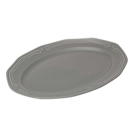 Πιατέλα Σερβιρίσματος Οβάλ Athénée 07-13707 36cm Grey Estia Πορσελάνη