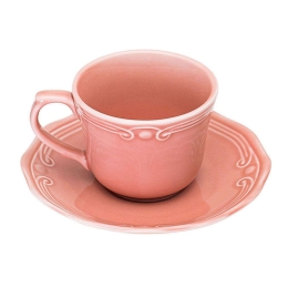 Φλυτζάνι Καφέ Athénée 07-13622 100ml Rose Estia Πορσελάνη