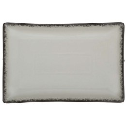 Πιατέλα Ορθογώνια Pearl 07-16463 31x21cm Grey Estia Πορσελάνη