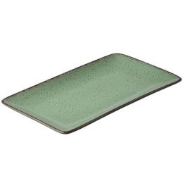 Πιατέλα Ορθογώνια Terra 07-15596 27x16cm Green Estia Πορσελάνη